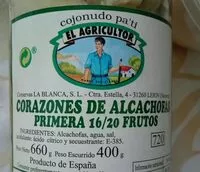 Mängden socker i Corazones de alcachofas primera