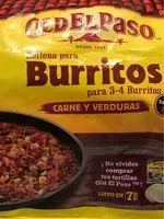 Mängden socker i Relleno para burritos carne y verduras