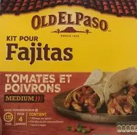 Mängden socker i Kit pour fajitas tomates et poivrons, medium