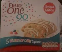 Mängden socker i Fibre one birthday cake squares
