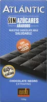 Mängden socker i Tableta de chocolate negro edulcorado 60% cacao