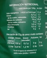 Mängden socker i La Fallera Arroz Extra
