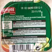 Mängden socker i Gelée goût Tutti Frutti