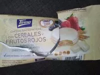Mängden socker i Choco sándwich con cereales y frutos rojos