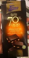 Mängden socker i Chocolate negro 70% cacao con almendras enteras