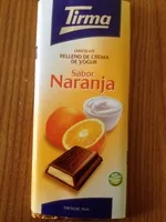 Mängden socker i Chocolate relleno de crema de yogur sabor naranja