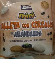 Mängden socker i Mini galleta con cereales y arándanos semibañada en chocolate blanco