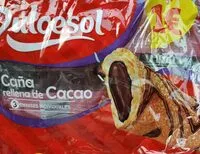 Mängden socker i Caña rellena de cacao