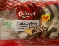 Mängden socker i Caña zebra rellana de crema