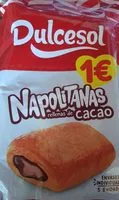 Mängden socker i Dulcesol Napolitanas De Cacao 6 Ud