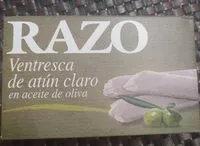 Mängden socker i Ventresca de atún claro en aceite de oliva