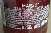 Mängden socker i Mermelada fresas de primavera