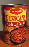 Mängden socker i Texicana chili con carne