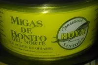 Mängden socker i Migas de Bonito del Norte en aceite de girasol