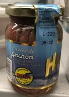 Mängden socker i Filetes de anchoa