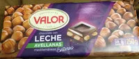 Mängden socker i Chocolate con leche y avellanas mediterráneas