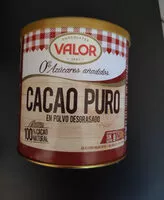 Mängden socker i Cacao puro en polvo desgrasado