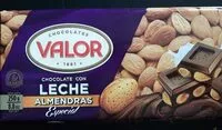 Mängden socker i Chocolate con leche y almendras