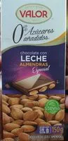 Mängden socker i Chocolate con leche almendras 0% azúcares añadidos