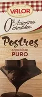 Mängden socker i Postres chocolate puro azúcares añadidos y sin gluten