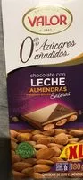 Mängden socker i Chocolate con leche y almendras 0%