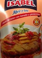 Mängden socker i Filete de atún con tomate y pimientos abrir y