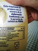 Mängden socker i Mayonesa Prima