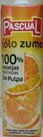 Mängden socker i Zumo de naranja exprimida sin pulpa "Pascual Sólo Zumo"