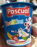 Mängden socker i Pascual Yogkids Strawberry & Banana Yoghurt 100G X
