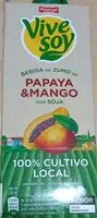 Mängden socker i Vive Soy - Papaya y Mango con Soja