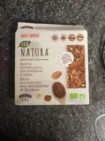Mängden socker i Barritas de frutos secos con avellanas y cacao sin gluten