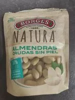 Mängden socker i Almendras crudas sin piel