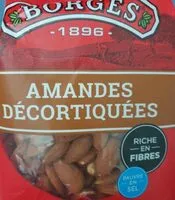 Mängden socker i Amandes décortiquées