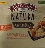 Mängden socker i Barritas frutos secos con chocolate negro
