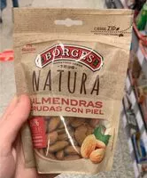 Mängden socker i Almendras crudas con piel