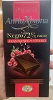 Mängden socker i Chocolate negro 72% cacao con arándanos y sésamo