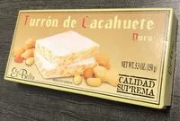 Mängden socker i Turrón de Cacahuete duro