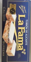 Mängden socker i Turrón de Alicante