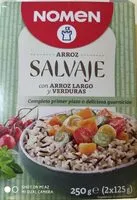Mängden socker i Arroz salvaje con arroz largo y verduras