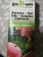 Mängden socker i Zumo manzana kiwi kale guayaba espinacas