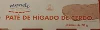 Mängden socker i Pate de higado de cerdo