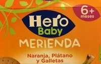 Mängden socker i Merienda naranja, platano y galletas