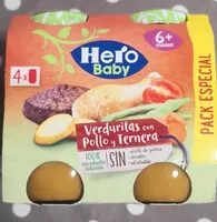 Mängden socker i Verduritas con pollo y ternera