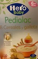 Mängden socker i Pedialac 8 cereales y galleta