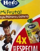 Mängden socker i ¡Mi Fruta! naranja, plátano y galleta