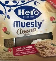 Mängden socker i Muesly de avena, arándanos y pipas de calabaza