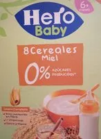 Mängden socker i 8 cereales miel 0%