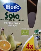 Mängden socker i Solo fruta  Plátanl, Pera y Naranja
