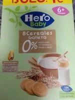Mängden socker i Hero baby 8 cereales galleta 0%