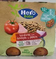 Mängden socker i Verduras con lentejas y jamón
